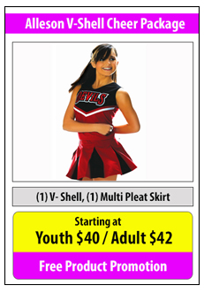 Alleson V-Shell Cheerleading Uniform Package